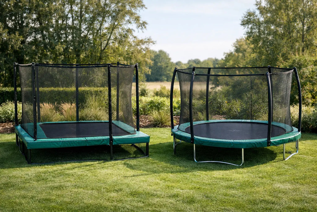 Firkantet eller rund trampolin? Vælg rigtigt