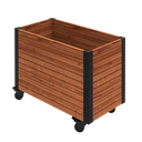 Cubic Living plantekasse m/hjul - ThermoWood® - 87×47×65,5 cm