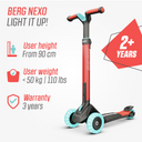 BERG Nexo Foldable Lights LED-deck Red