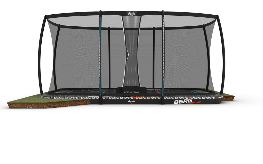 BERG SPORTS Ultim Pro Bouncer FlatGround 500 + Safety Net XL