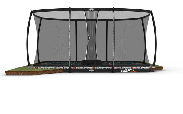 BERG SPORTS Ultim Pro Bouncer FlatGround 500 + Safety Net XL