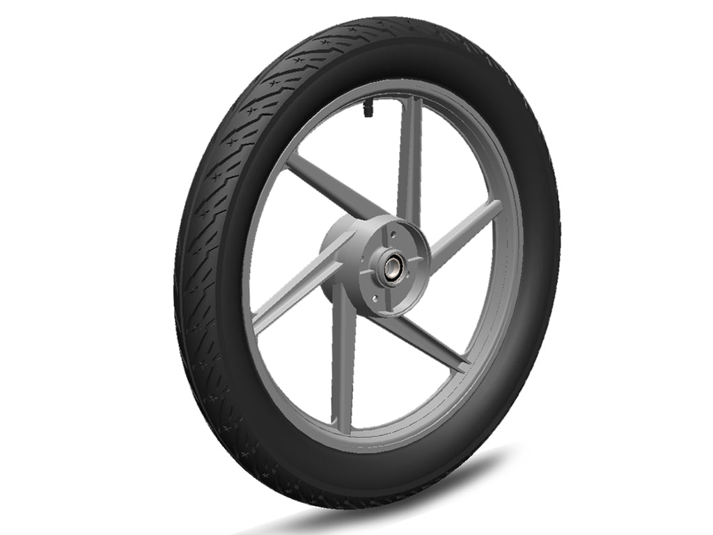 Wheel 6-spoke grey 2.75x17 left