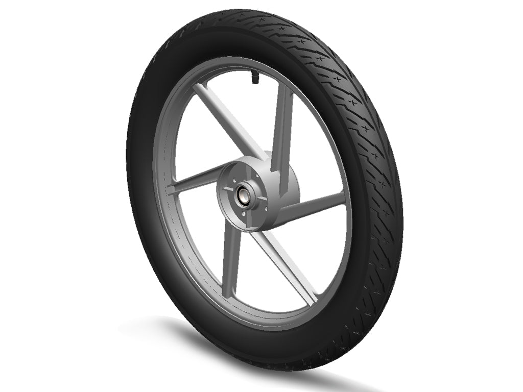 Wheel 6-spoke grey 2.75x17 right