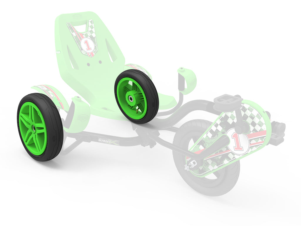 Wheel green 12.5x3.00-9 slick
