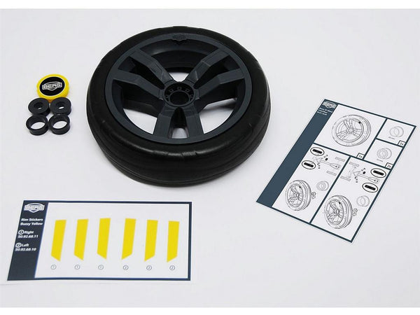 Wheel grey-black 9x2 (yellow cover)