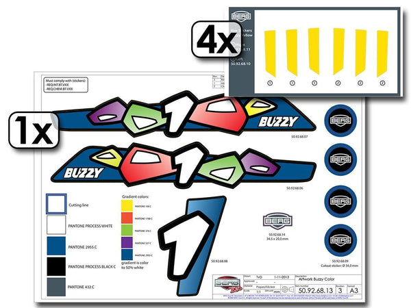 Buzzy - Sticker set Yellow