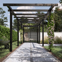 Dobbelt Pergola 3 moduler inkl. Tokyo hegn