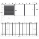 Dobbelt Pergola 3 moduler inkl. Tokyo hegn