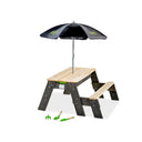 EXIT Aksent sand-, vand- og picnicbord (1 bænk) med parasol og haveredskaber