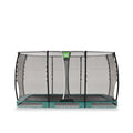 EXIT Allure Classic nedgravet trampolin 214x366cm - grøn
