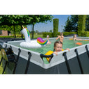 EXIT Black Leather pool 540x250x122cm med sandfilterpumpe og poolskærm og varmepumpe - sort