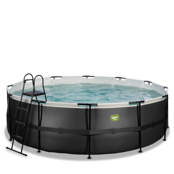 EXIT liner Black Leather pool ø450x122cm - sort