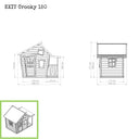EXIT Crooky 150 legehus i træ - grå-beige