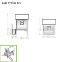 EXIT Crooky 300 legehus i træ - grå-beige