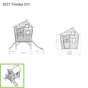 EXIT Crooky 300 legehus i træ - grå-beige