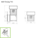 EXIT Crooky 700 legehus i træ - grå-beige