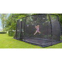 EXIT Dynamic trampolin i jordniveau 244x427cm med sikkerhedsnet