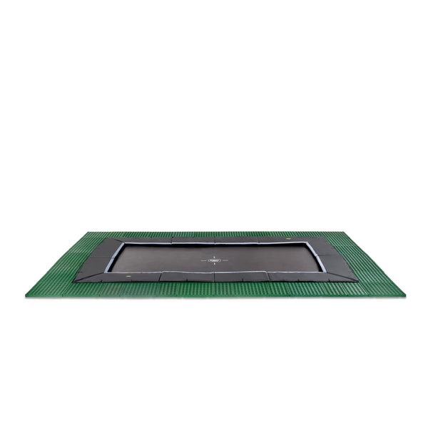 EXIT Dynamic trampolin i jordniveau 275x458cm med Freezone sikkerhedsfliser