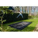 EXIT Dynamic trampolin i jordniveau 275x458cm med Freezone sikkerhedsfliser