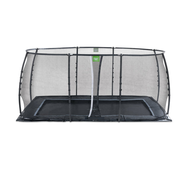 EXIT Dynamic trampolin i jordniveau 275x458cm med sikkerhedsnet