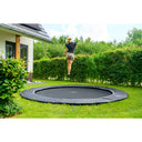 EXIT Dynamic trampolin i jordniveau ø366cm med Freezone sikkerhedsfliser
