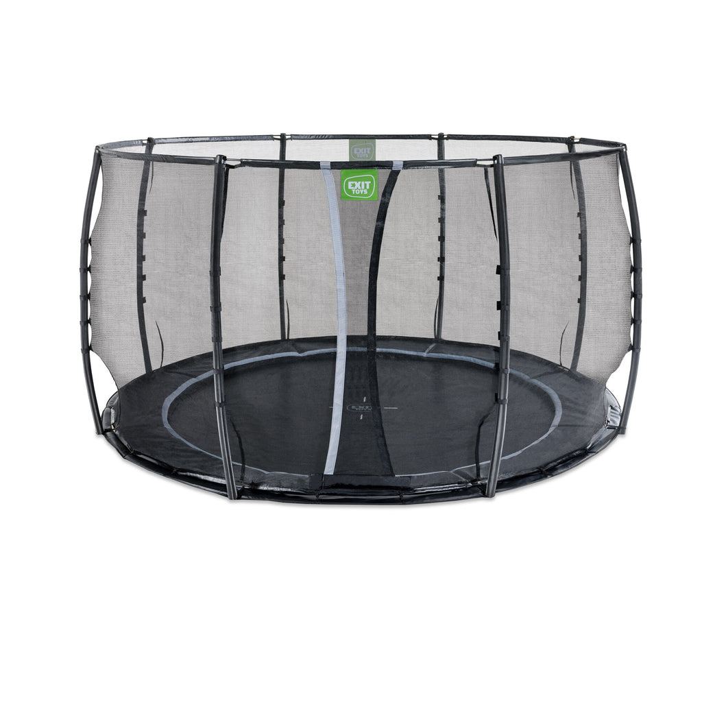 EXIT Dynamic trampolin i jordniveau ø366cm med sikkerhedsnet