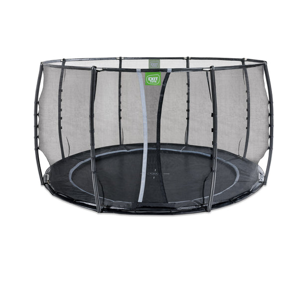 EXIT Dynamic trampolin i jordniveau ø366cm med sikkerhedsnet