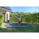 EXIT Dynamic sportstrampolin i jordniveau ø305cm - sort