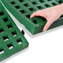 EXIT Dynamic trampolin i jordniveau 305x519cm med Freezone sikkerhedsfliser - sort