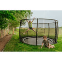 EXIT Dynamic trampolin i jordniveau ø366cm med sikkerhedsnet - sort