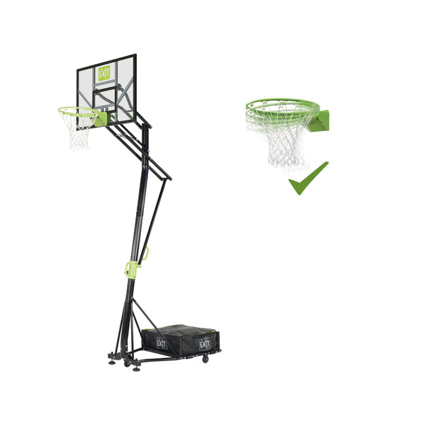 EXIT Galaxy bærbar basketballbagplade på hjul med dunk-basketballkurv