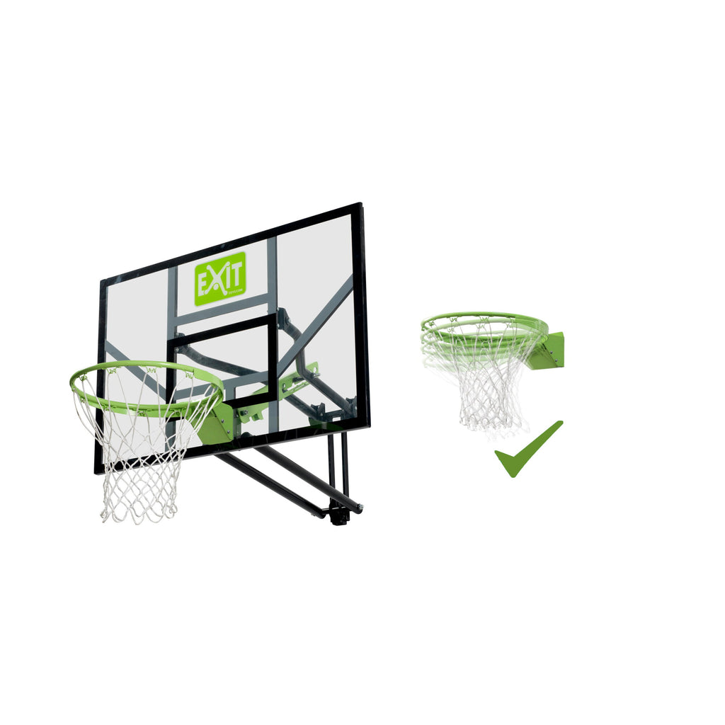 EXIT Galaxy vægmonteret basketballbagplade med dunk-basketballkurv