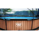 EXIT Wood Pool ø360x76cm med skærm og filterpumpe