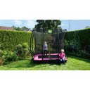 EXIT Silhouette nedgravet trampolin 153x214cm med sikkerhedsnet - lyserød