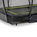 EXIT Silhouette nedgravet trampolin 153x214cm med sikkerhedsnet - sort