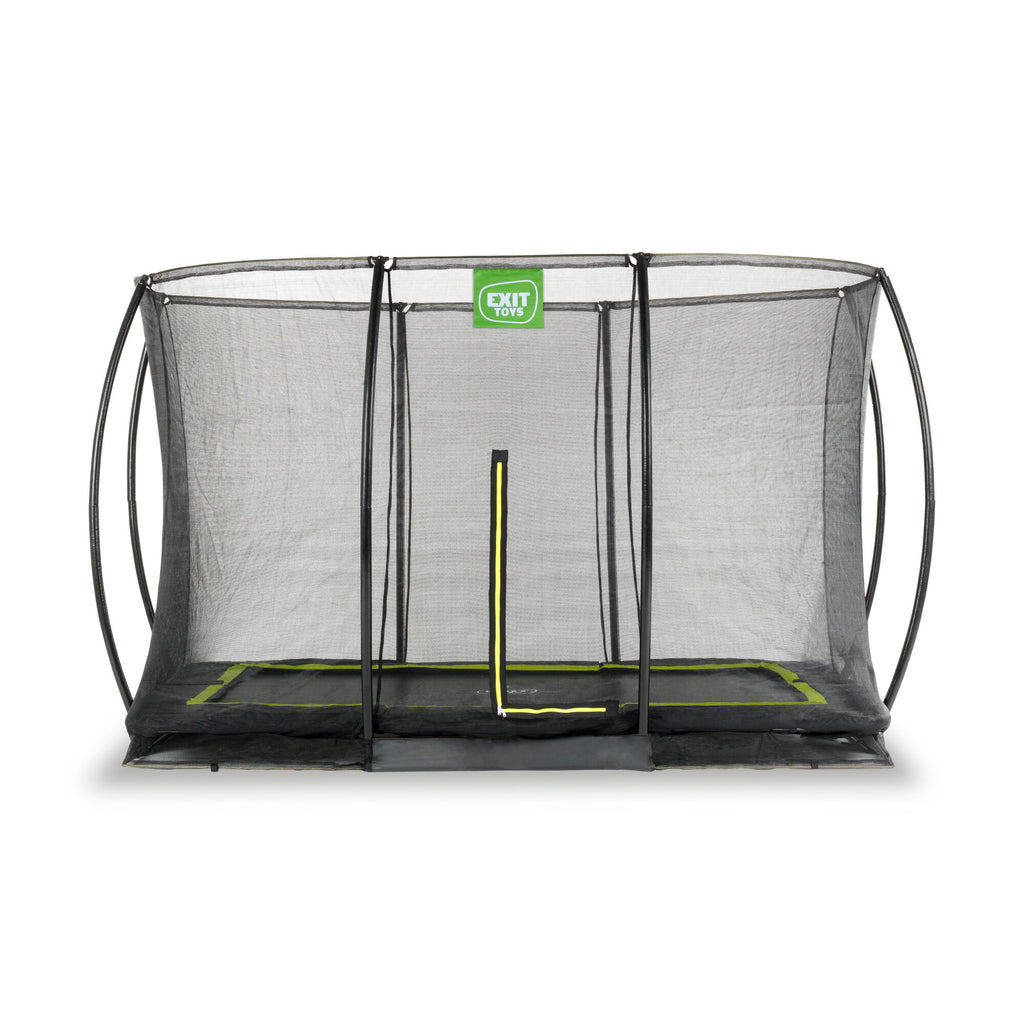 EXIT Silhouette nedgravet trampolin 214x305cm med sikkerhedsnet - sort