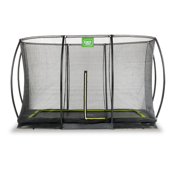 EXIT Silhouette nedgravet trampolin 244x366cm med sikkerhedsnet - sort