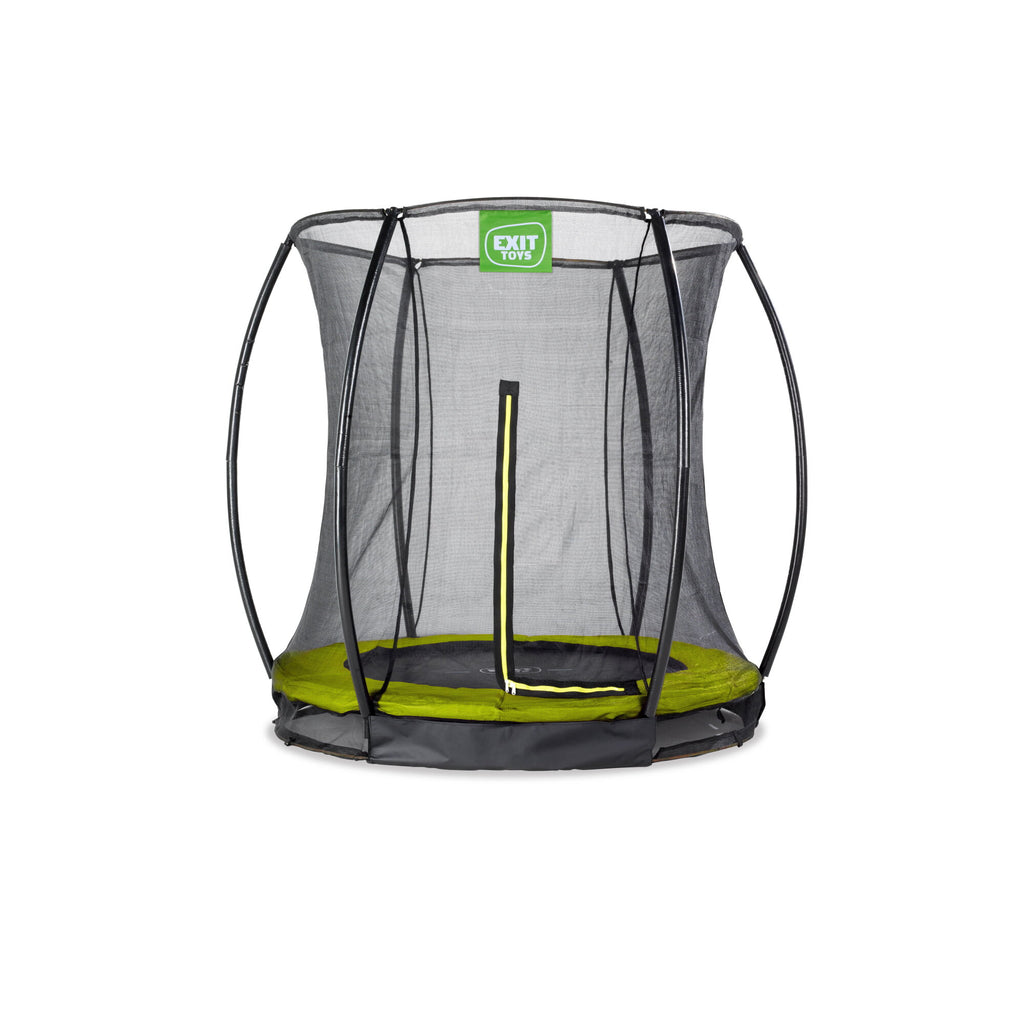EXIT Silhouette nedgravet trampolin ø183cm med sikkerhedsnet - grøn