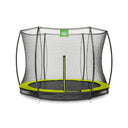 EXIT Silhouette nedgravet trampolin ø244cm med sikkerhedsnet - grøn