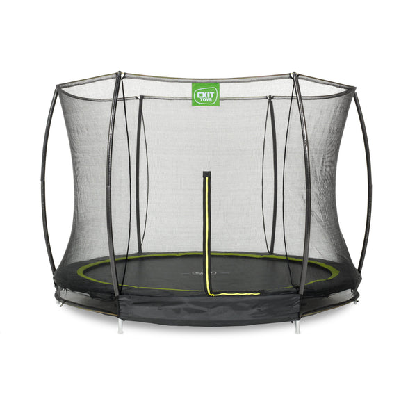 EXIT Silhouette nedgravet trampolin ø305cm med sikkerhedsnet - sort
