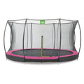 EXIT Silhouette nedgravet trampolin ø427cm med sikkerhedsnet - lyserød