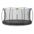EXIT Silhouette nedgravet trampolin ø427cm med sikkerhedsnet - sort