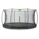 EXIT Silhouette nedgravet trampolin ø427cm med sikkerhedsnet - sort
