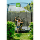EXIT Silhouette nedgravet trampolin ø427cm med sikkerhedsnet - sort