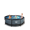 EXIT Pool ø244x76cm med baldakin og filterpumpe
