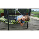 EXIT Tiggy junior trampolin med sikkerhedsnet ø140cm - sort/grøn