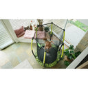 EXIT Tiggy junior trampolin med sikkerhedsnet ø140cm - sort/grøn