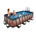 EXIT Wood pool 400x200cm med filterpumpe
