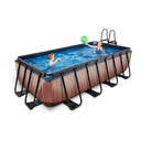 EXIT Wood pool 400x200cm med filterpumpe