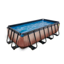 EXIT Wood pool 400x200cm med sandfilterpumpe